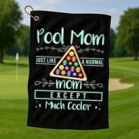 Pool Mom Pool Billiards Mother's Day Pool Player Golf Towel thumb 1