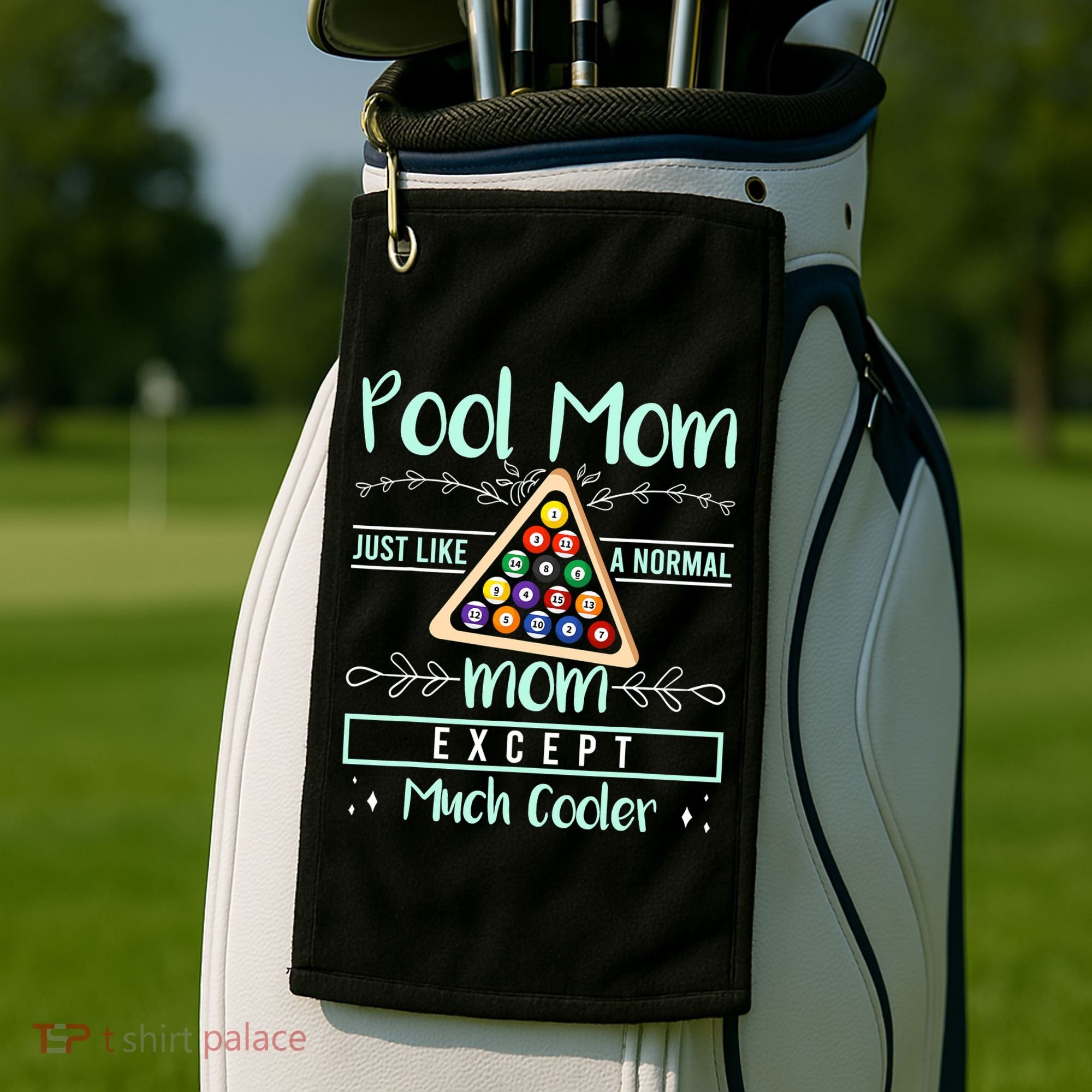 Pool Mom Pool Billiards Mother's Day Pool Player Golf Towel