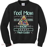 Pool Mom Pool Billiards Mother's Day Pool Player Kids Sweatshirt thumb 0