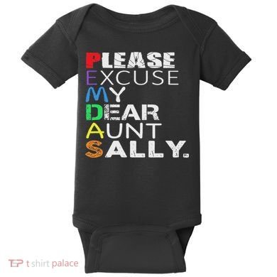 Pemdas Math Please Excuse My Dear Aunt Sally Baby Bodysuit
