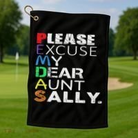 Pemdas Math Please Excuse My Dear Aunt Sally Golf Towel thumb 1