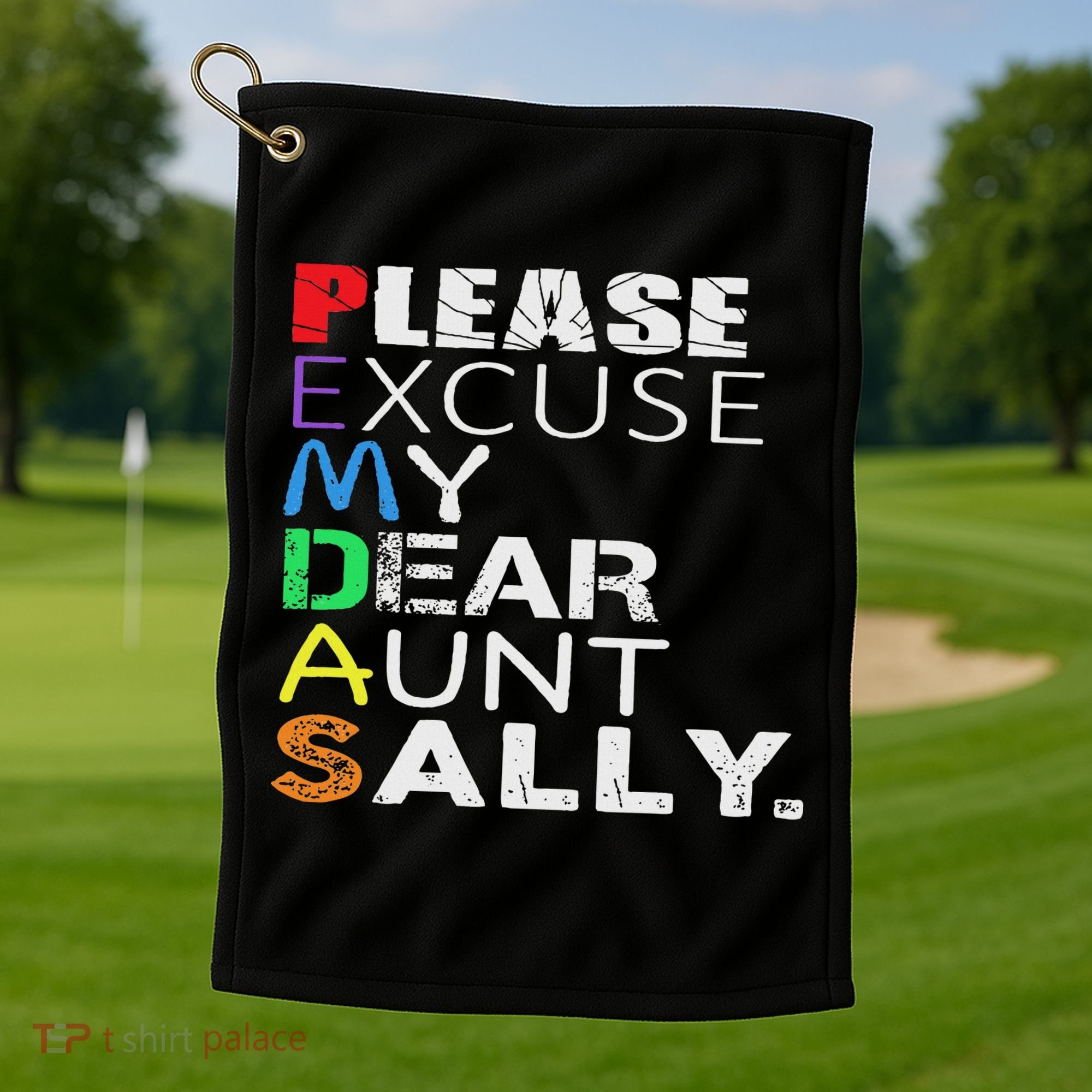 Pemdas Math Please Excuse My Dear Aunt Sally Golf Towel