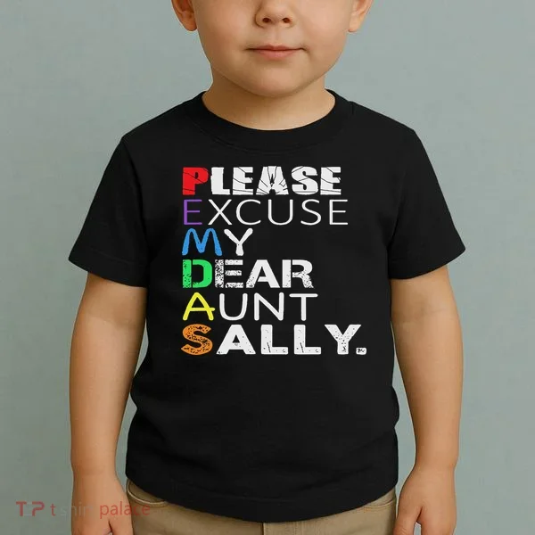 Pemdas Math Please Excuse My Dear Aunt Sally Toddler T-Shirt