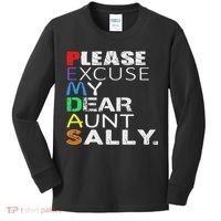 Pemdas Math Please Excuse My Dear Aunt Sally Kids Long Sleeve Shirt thumb 0