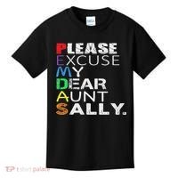 Pemdas Math Please Excuse My Dear Aunt Sally Kids T-Shirt thumb 0