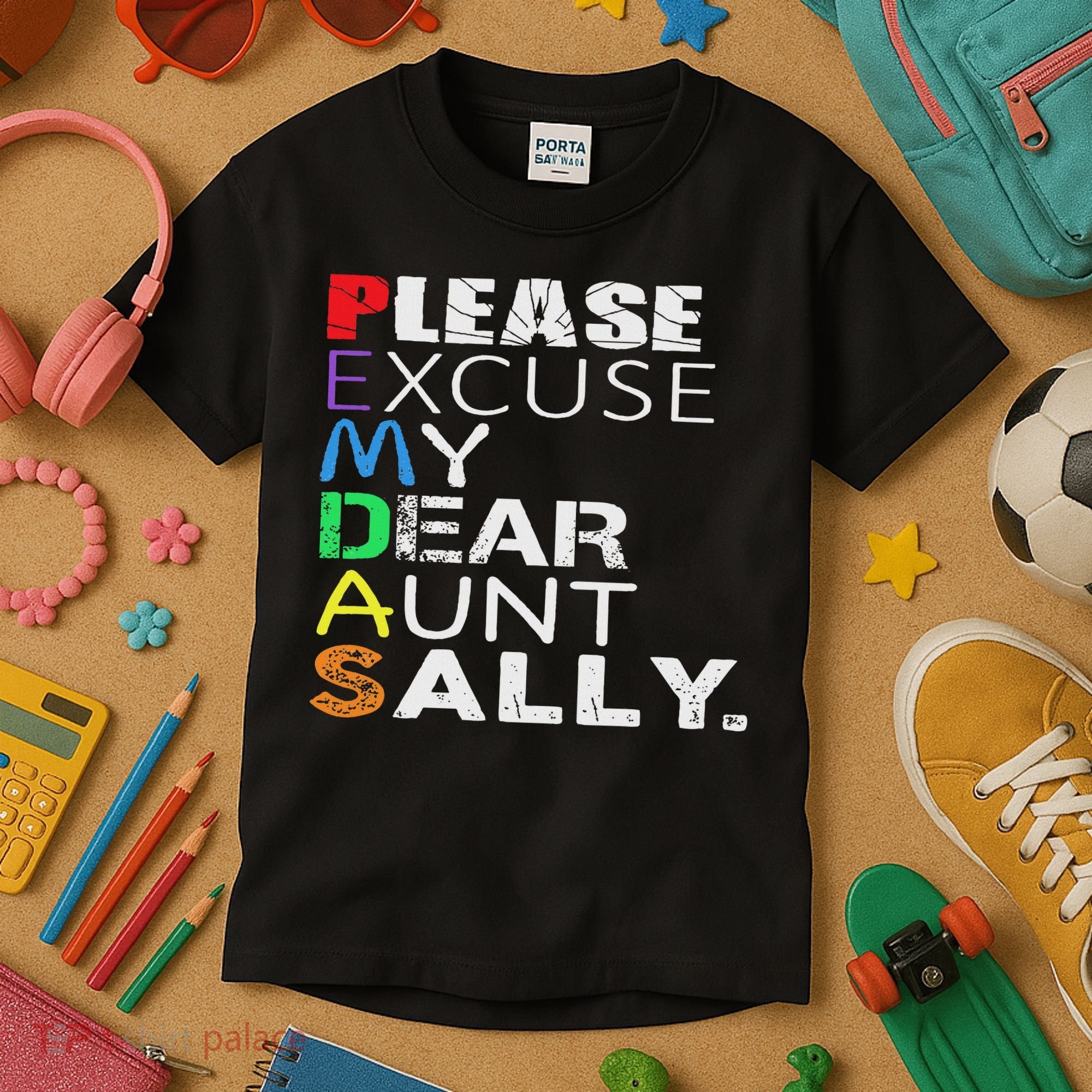 Pemdas Math Please Excuse My Dear Aunt Sally Kids T-Shirt