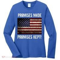 Promises Made Promises Kept 2025 Trump Women's Long Sleeve Shirt thumb 0