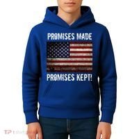 Promises Made Promises Kept 2025 Trump Kids Hoodie thumb 4