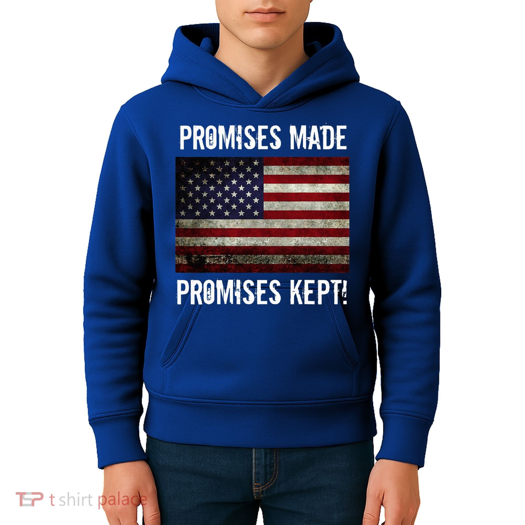 Promises Made Promises Kept 2025 Trump Kids Hoodie