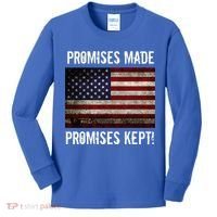 Promises Made Promises Kept 2025 Trump Kids Long Sleeve Shirt thumb 0