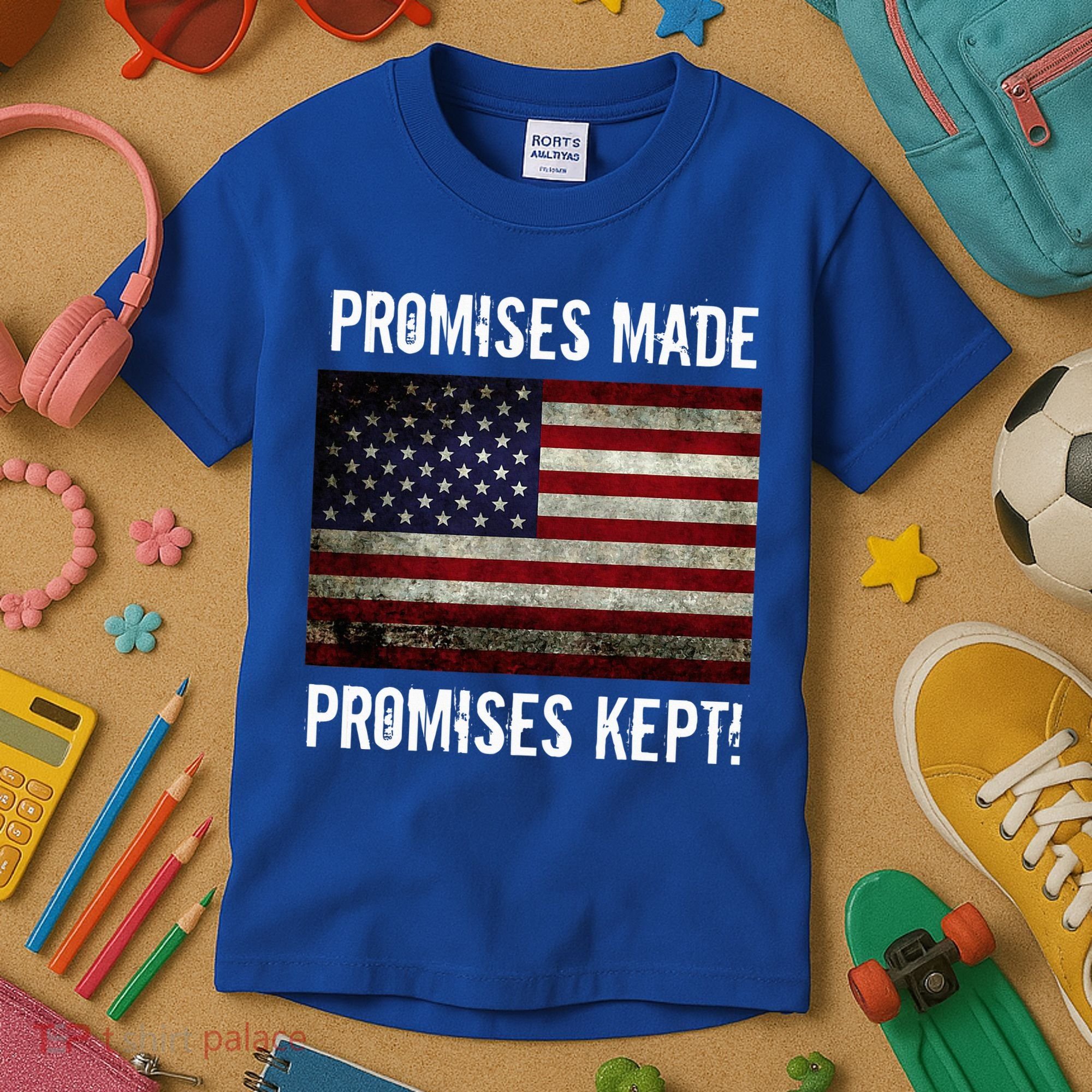 Promises Made Promises Kept 2025 Trump Kids T-Shirt