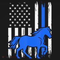 Police Mounted Patrol Horse American Flag Law Enforcement Gift Visor thumb 3