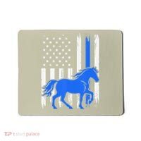 Police Mounted Patrol Horse American Flag Law Enforcement Gift Mousepad thumb 0