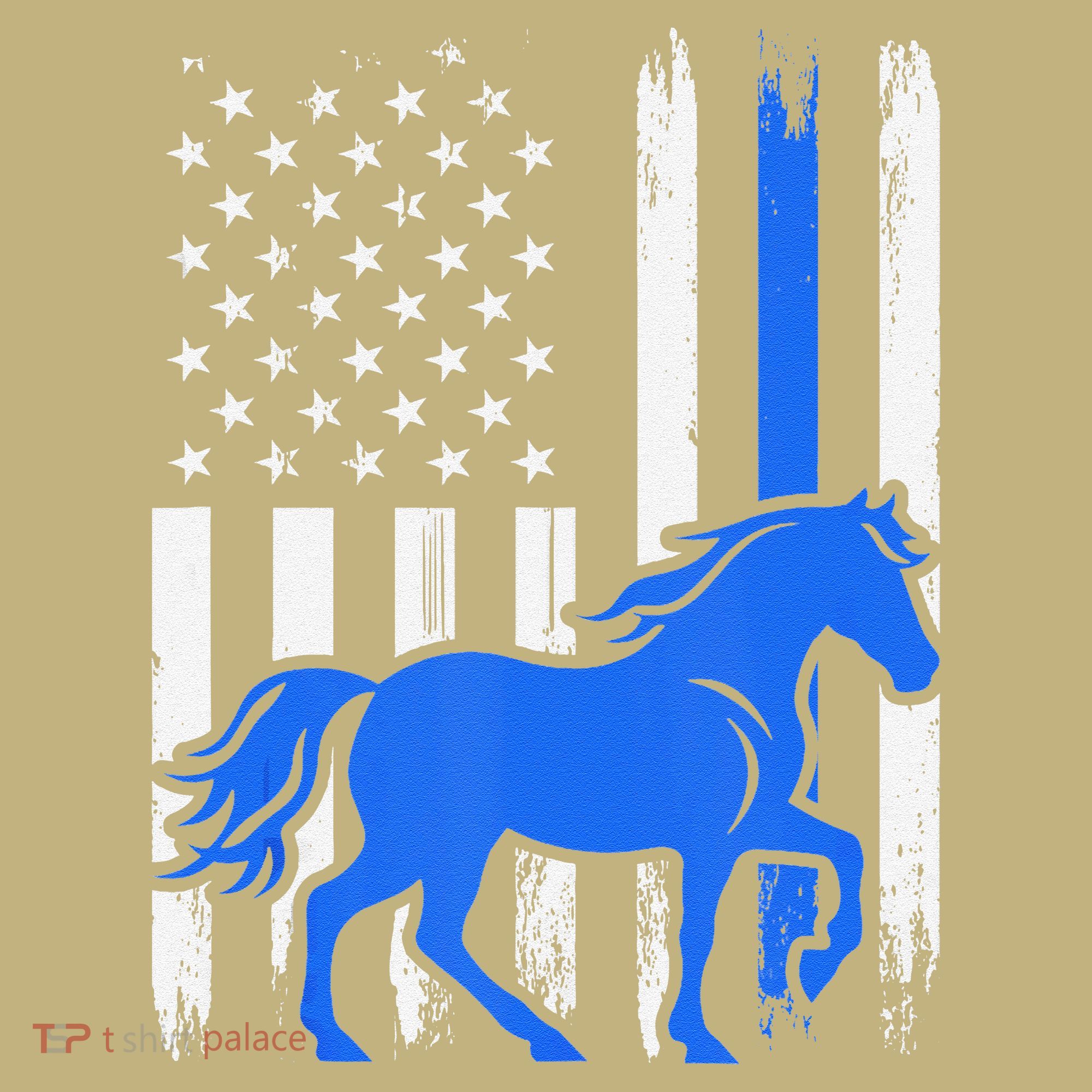 Police Mounted Patrol Horse American Flag Law Enforcement Gift Mousepad
