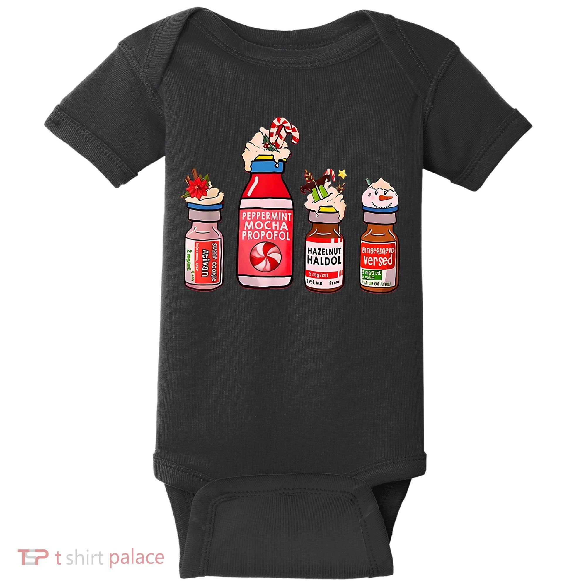 Peppermint Mocha Propofol Nurse Rn Christmas Baby Bodysuit