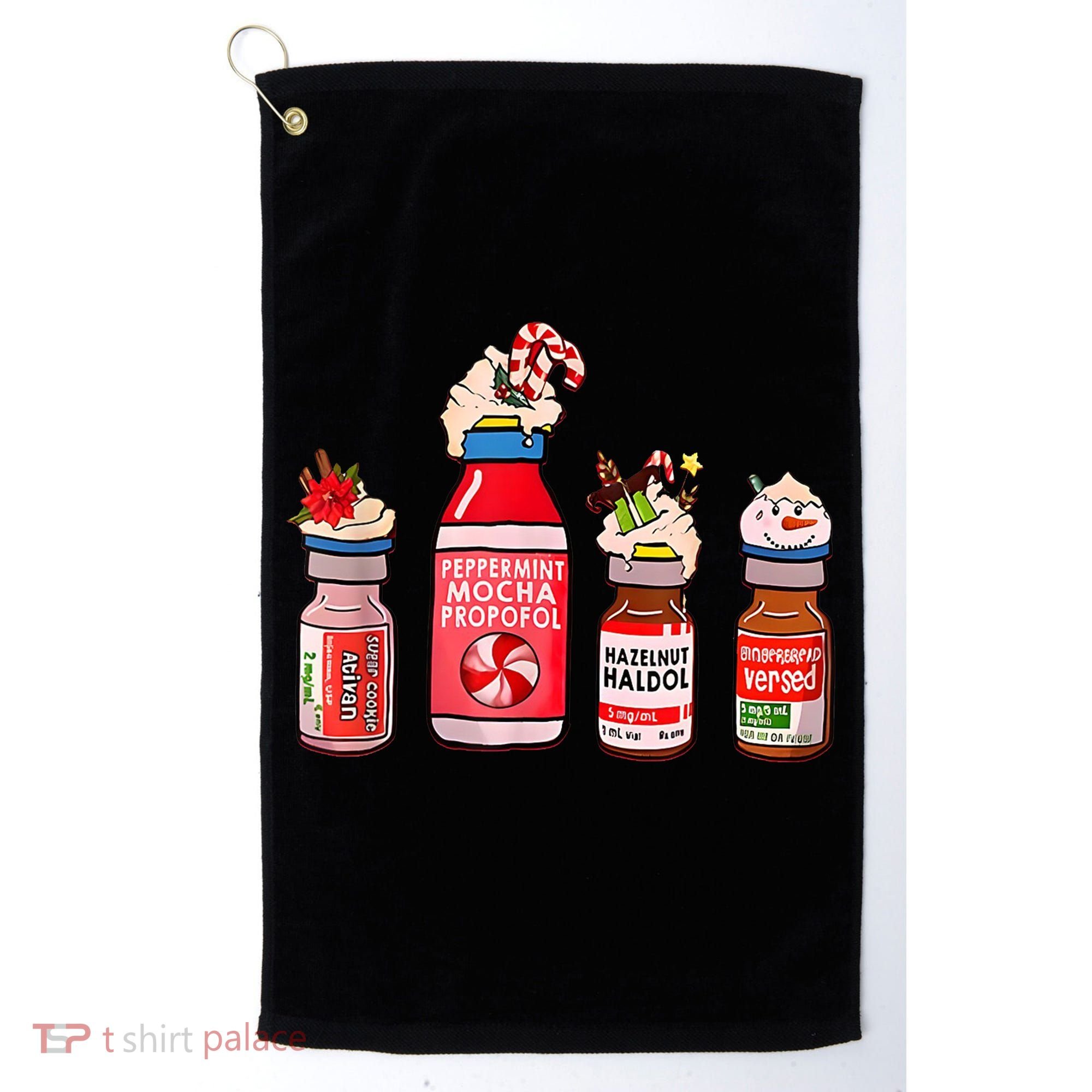 Peppermint Mocha Propofol Nurse Rn Christmas Golf Towel