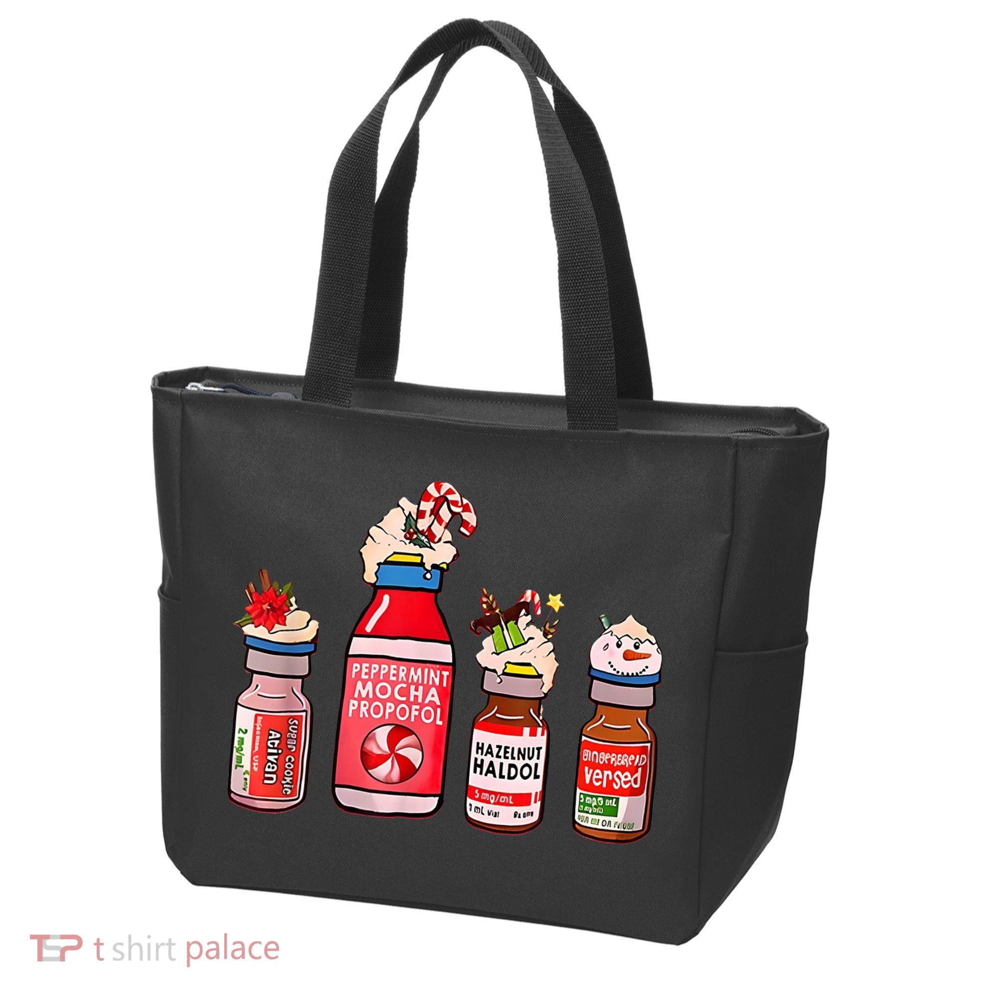 Peppermint Mocha Propofol Nurse Rn Christmas Tote Bag