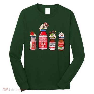 Peppermint Mocha Propofol Nurse Rn Christmas Long Sleeve Shirt