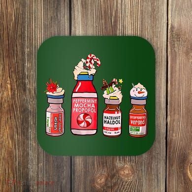 Peppermint Mocha Propofol Nurse Rn Christmas Coaster