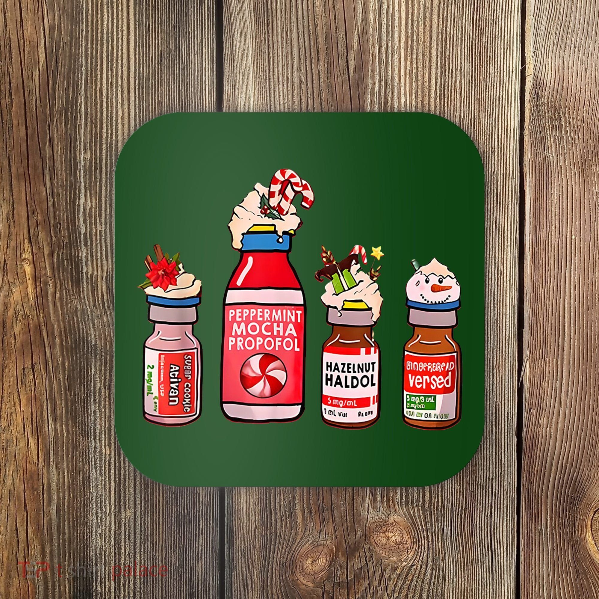 Peppermint Mocha Propofol Nurse Rn Christmas Coaster