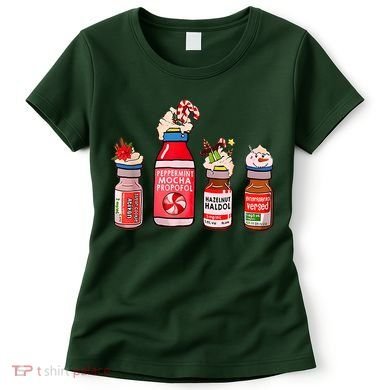 Peppermint Mocha Propofol Nurse Rn Christmas Women's T-Shirt