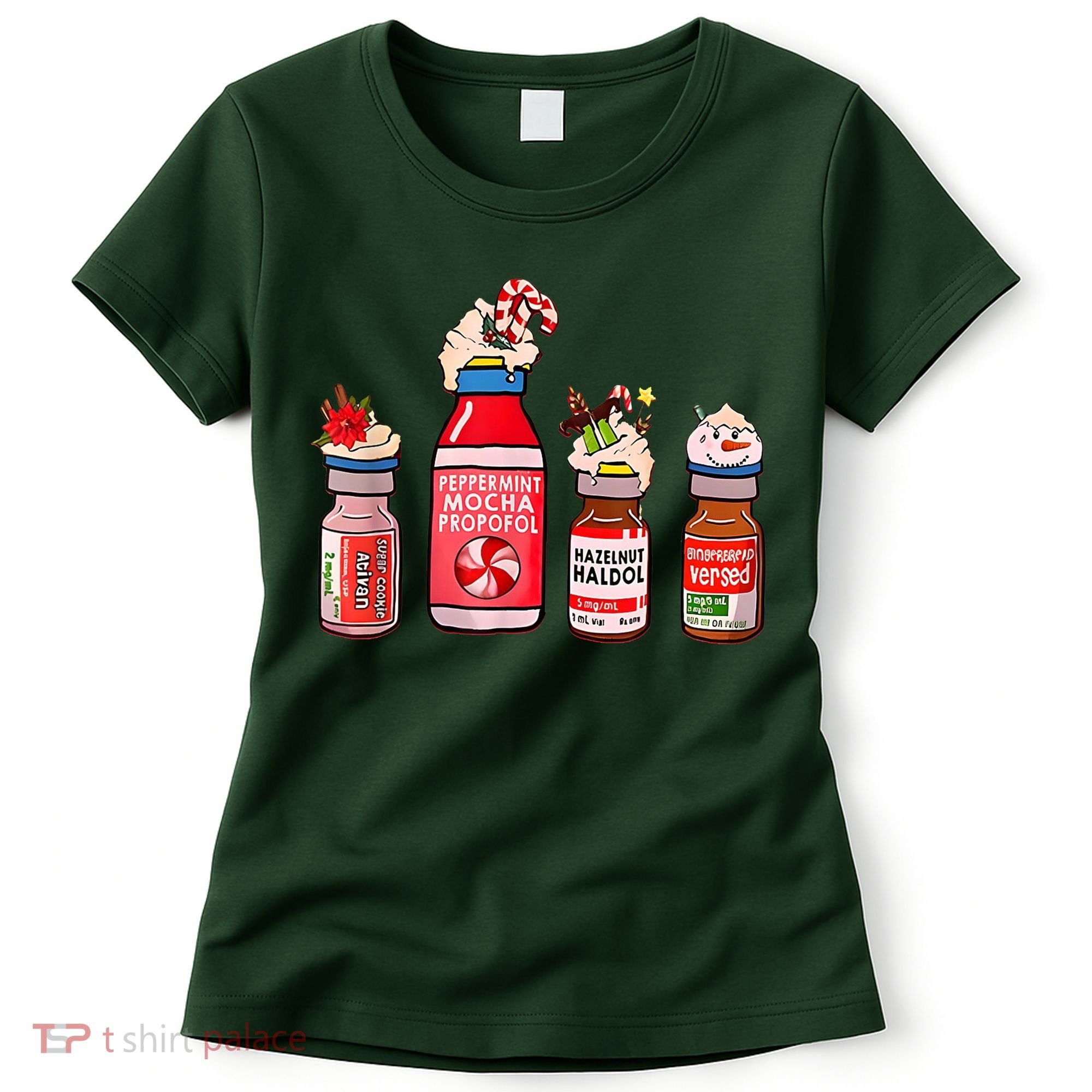Peppermint Mocha Propofol Nurse Rn Christmas Women's T-Shirt