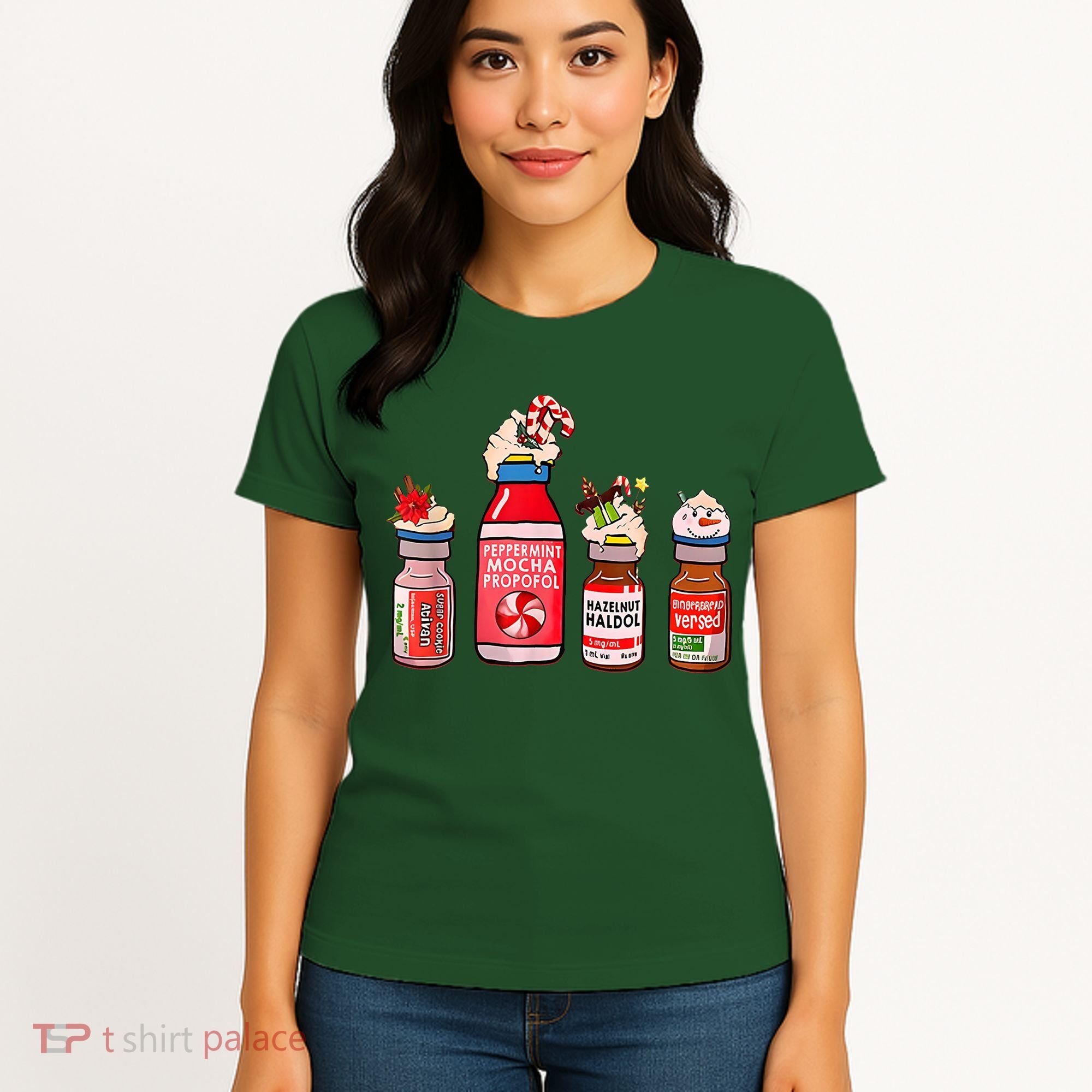 Peppermint Mocha Propofol Nurse Rn Christmas Women's T-Shirt