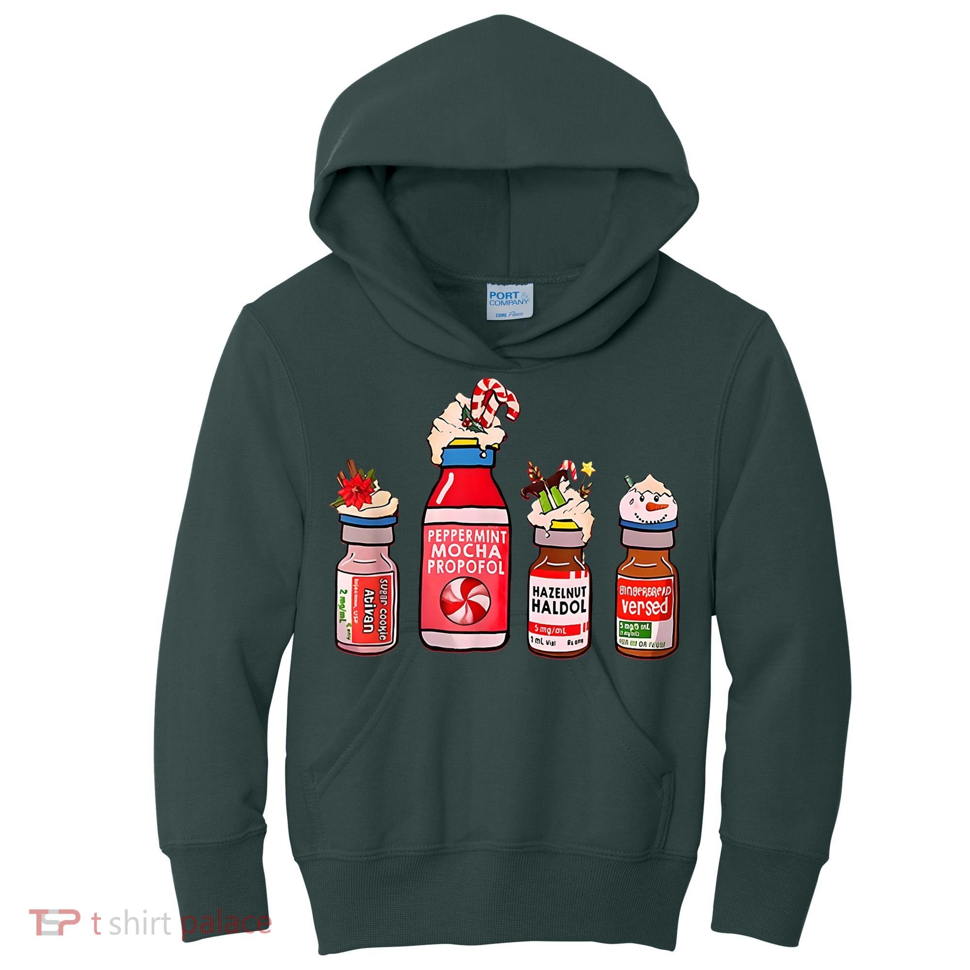 Peppermint Mocha Propofol Nurse Rn Christmas Kids Hoodie