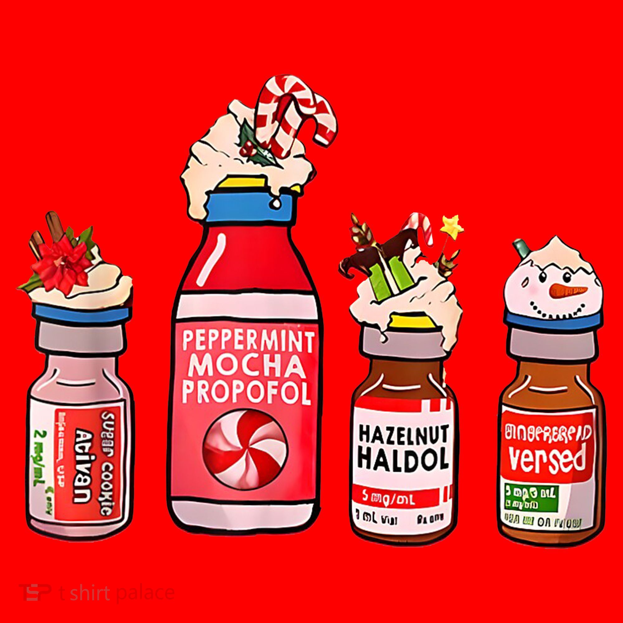 Peppermint Mocha Propofol Nurse Rn Christmas Santa Hat