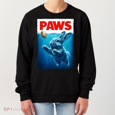 Paws Movie Poster Egg Easter Bunny Women's Sweatshirt