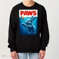 Paws Movie Poster Egg Easter Bunny Women's Sweatshirt thumb 0