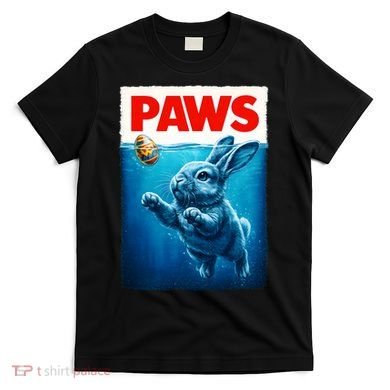 Paws Movie Poster Egg Easter Bunny T-Shirt