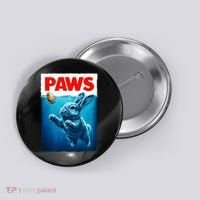 Paws Movie Poster Egg Easter Bunny Button thumb 0