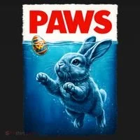 Paws Movie Poster Egg Easter Bunny Women's Hoodie thumb 2