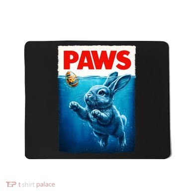 Paws Movie Poster Egg Easter Bunny Mousepad