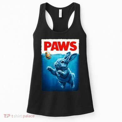 Paws Movie Poster Egg Easter Bunny Women's Tank Top