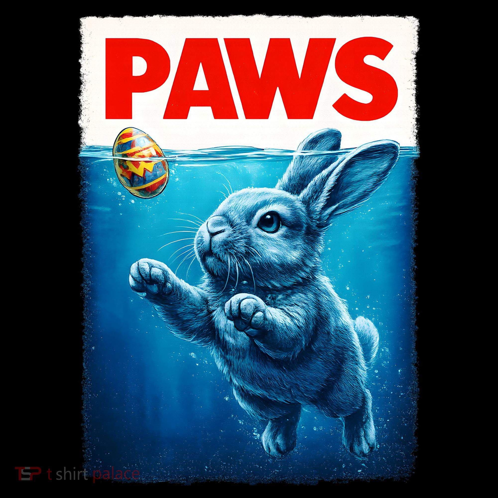 Paws Movie Poster Egg Easter Bunny Women's Tank Top