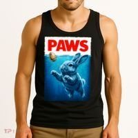 Paws Movie Poster Egg Easter Bunny Tank Top thumb 3