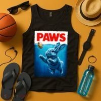 Paws Movie Poster Egg Easter Bunny Tank Top thumb 4