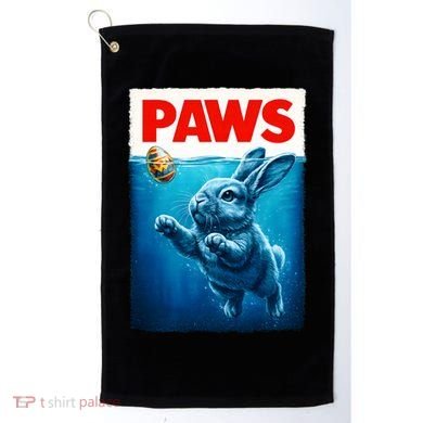 Paws Movie Poster Egg Easter Bunny Golf Towel