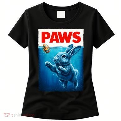 Paws Movie Poster Egg Easter Bunny Women's T-Shirt