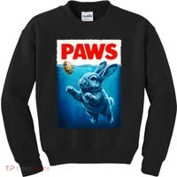Paws Movie Poster Egg Easter Bunny Kids Sweatshirt thumb 0