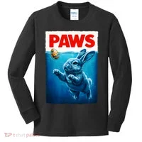Paws Movie Poster Egg Easter Bunny Kids Long Sleeve Shirt thumb 0