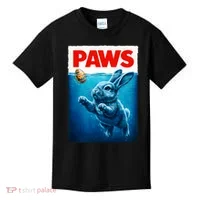 Paws Movie Poster Egg Easter Bunny Kids T-Shirt thumb 0