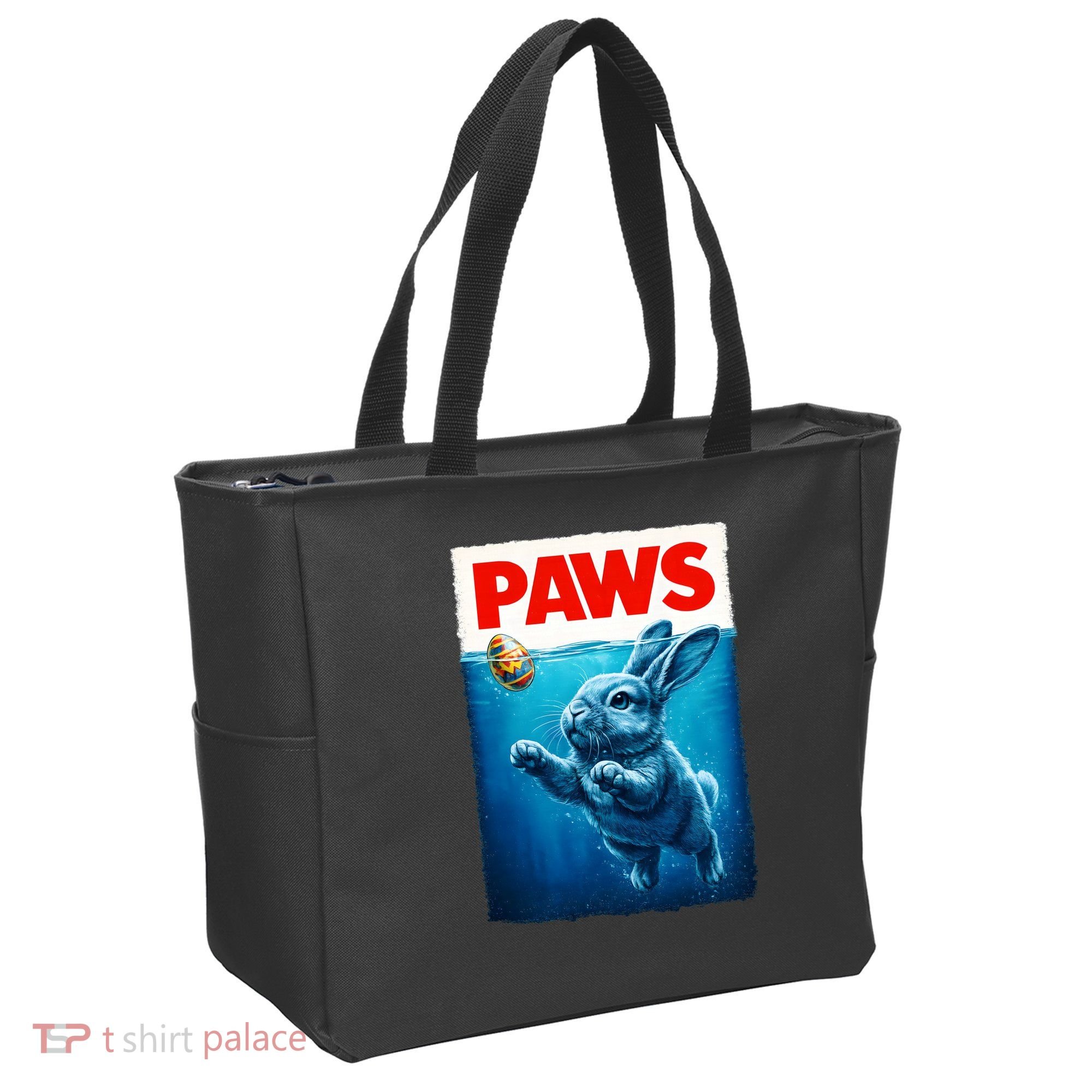 Paws Movie Poster Egg Easter Bunny Tote Bag