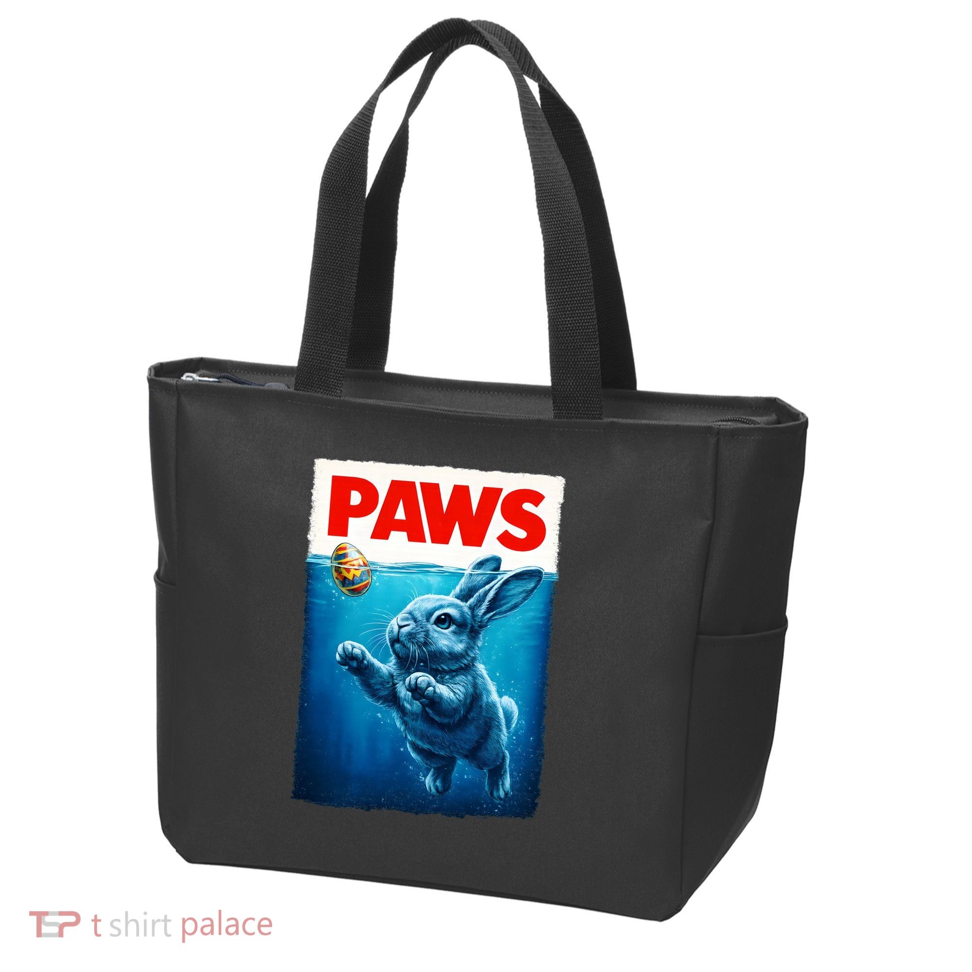 Paws Movie Poster Egg Easter Bunny Tote Bag