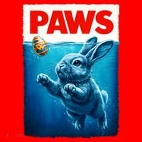 Paws Movie Poster Egg Easter Bunny Santa Hat thumb 1