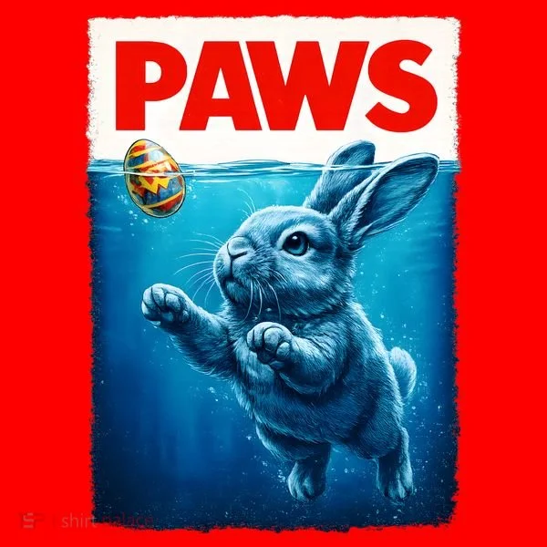 Paws Movie Poster Egg Easter Bunny Santa Hat