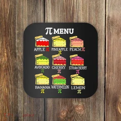 Pi Menu Pi Day 3 Coaster