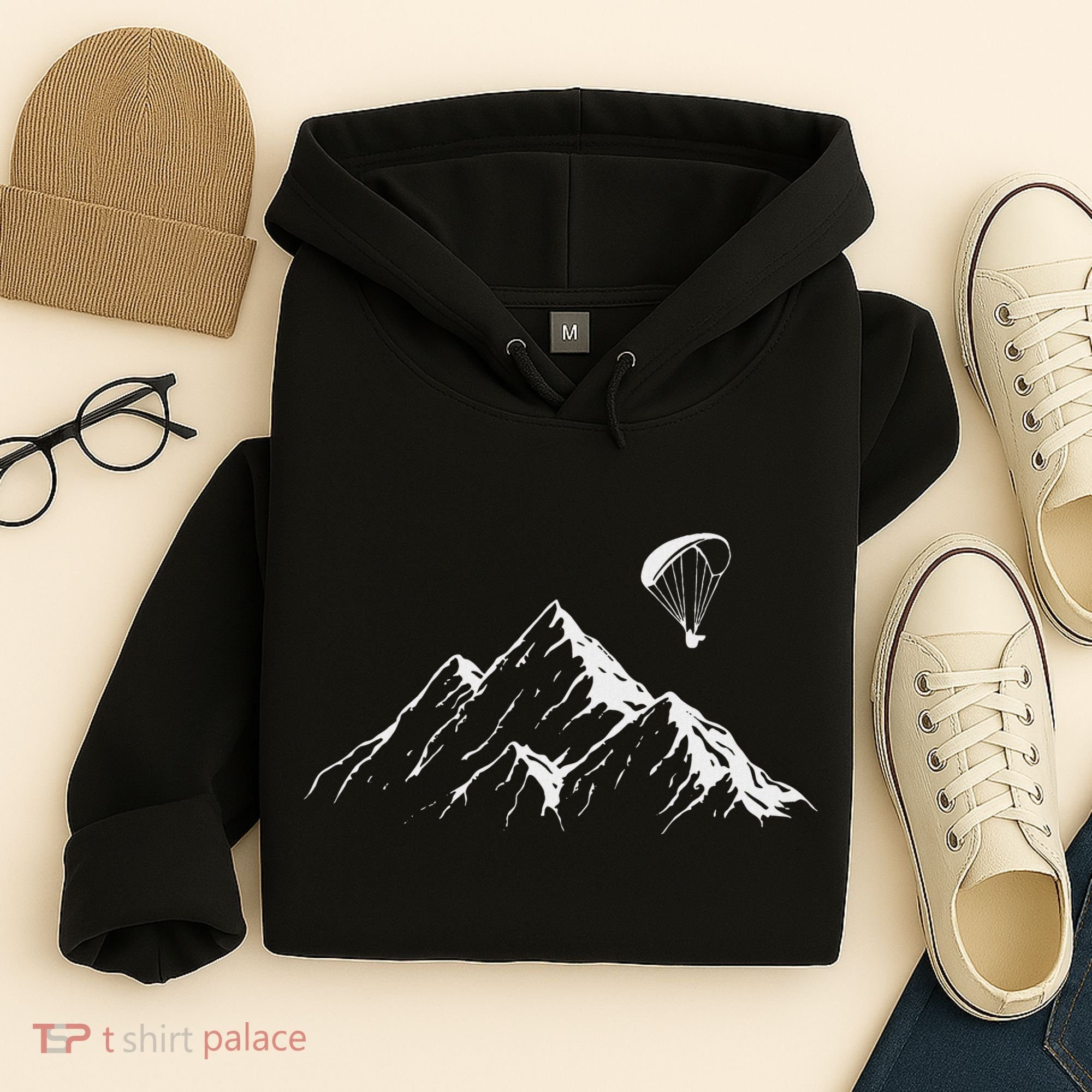Paraglider Mountains Parachute Paragliding Lover Fun Hoodie